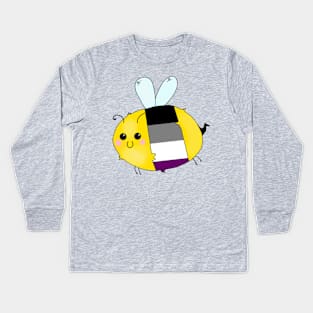 Pride Bees - Asexual Kids Long Sleeve T-Shirt